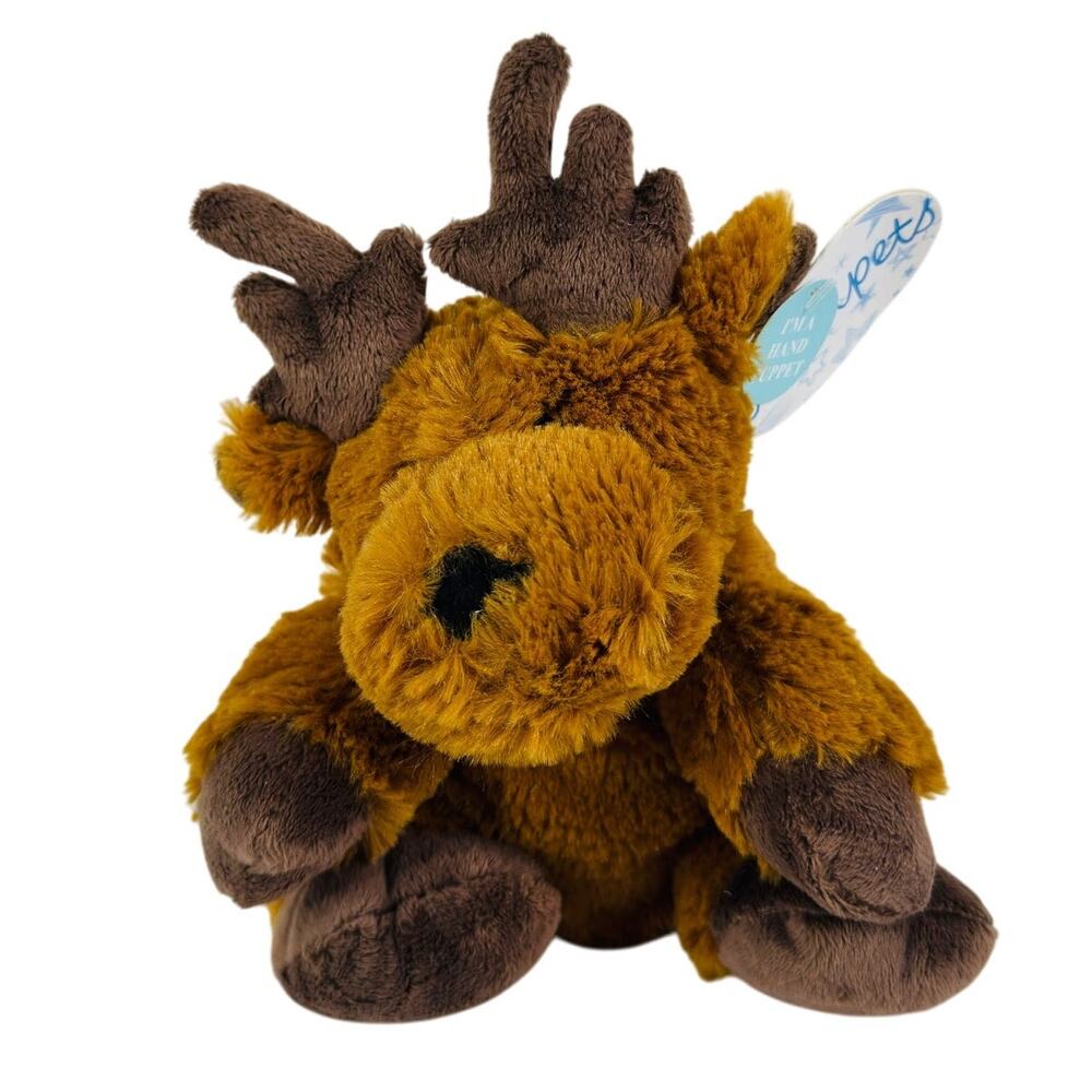 5 for $25| Wishpet‎ Moose 10" Plush Hand Puppet Stuffed Animal 2006 Myra